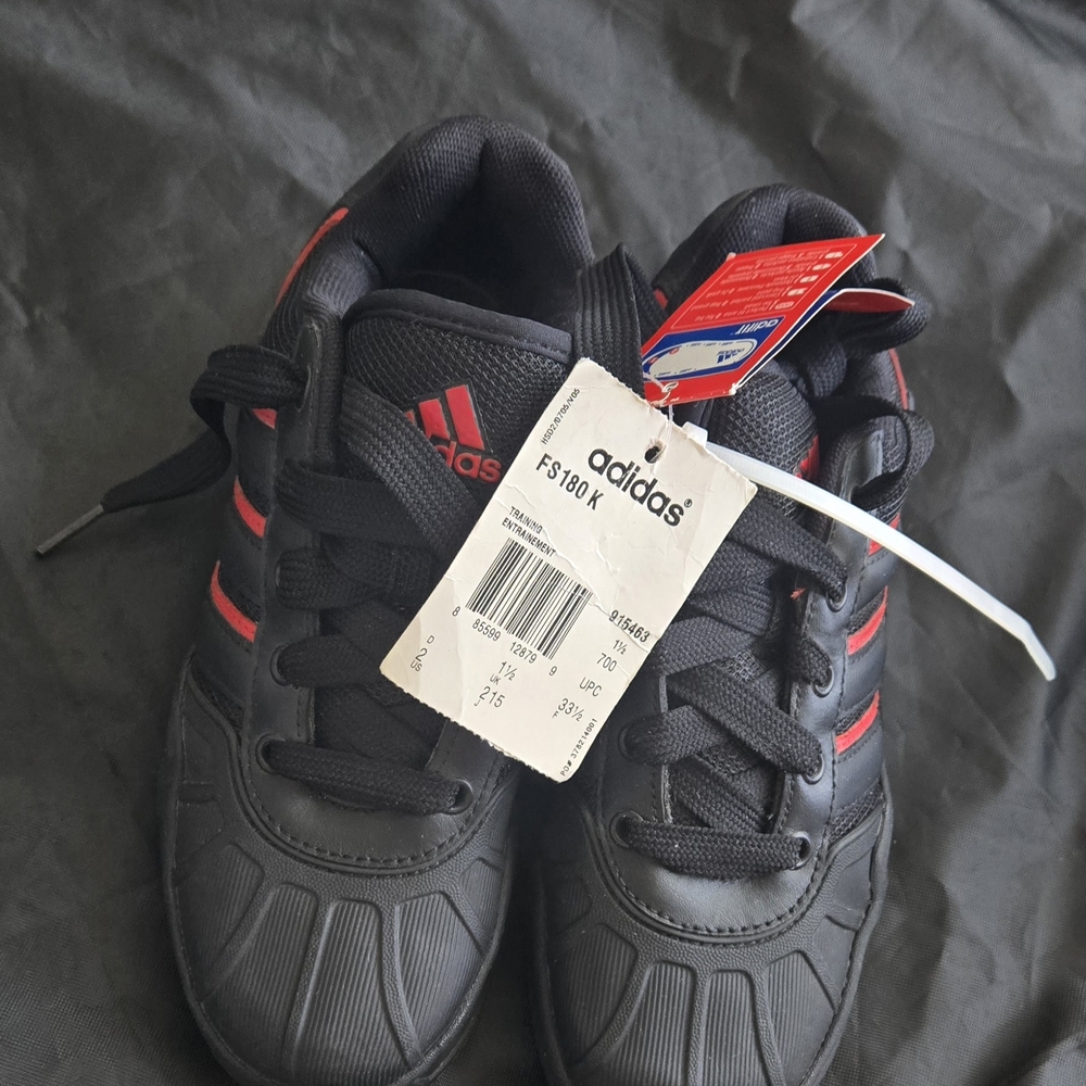Adidas Kids FS180K Skate Shoes Black and Red